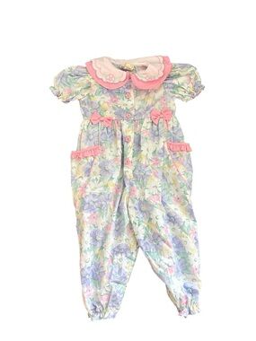 VTG Baby Togs floral romper 80s 90s 24M